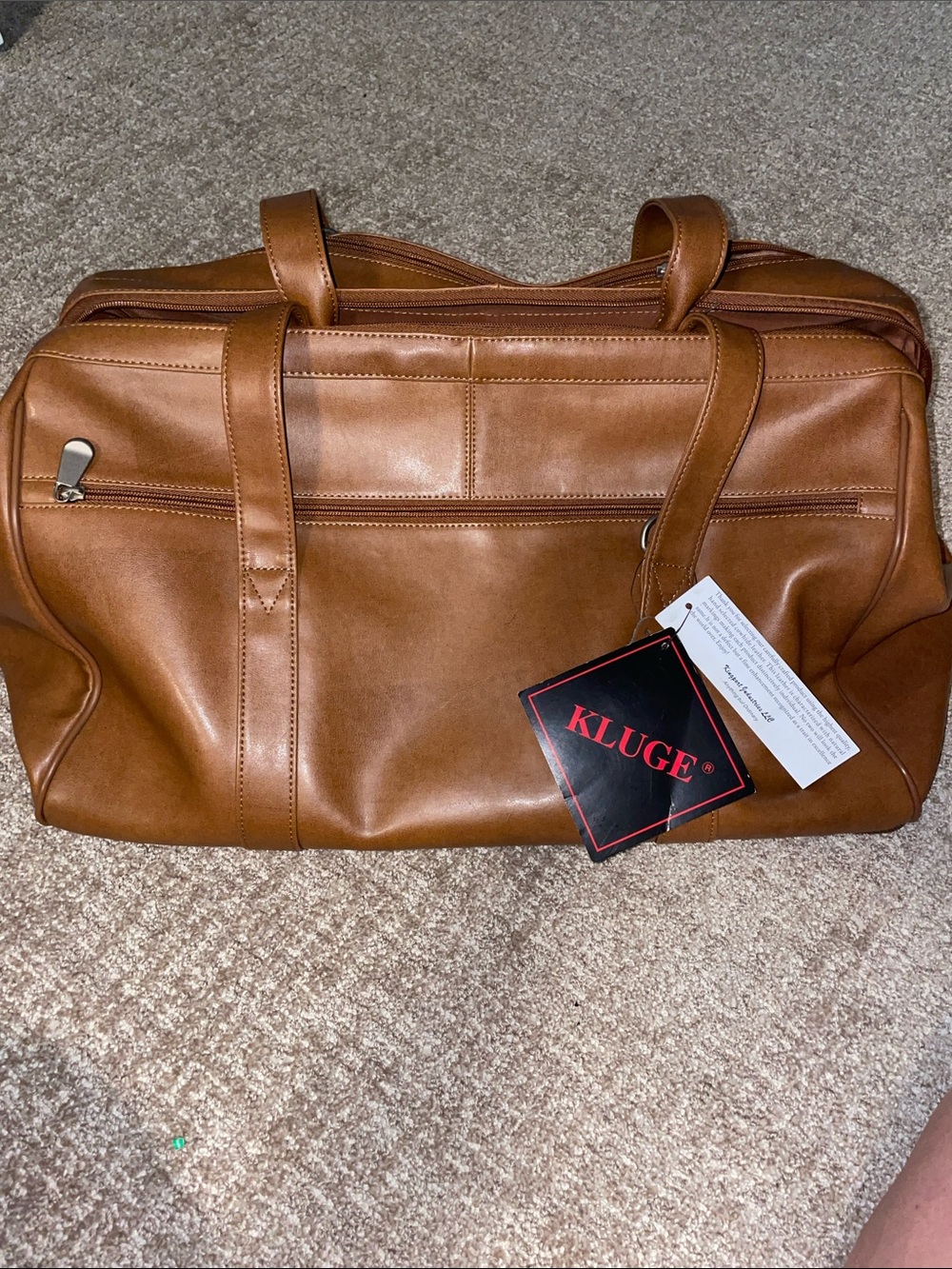 Kluge Cheyenne Wide Mouth Duffel Bag Cowhide Leather